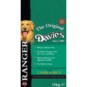 DAVIES RANGER LAMB & RICE Dog Food 15kg ***£29.99*** COLLECT IN PERSON FOR THIS SPECIAL ONLINE DEAL !!!