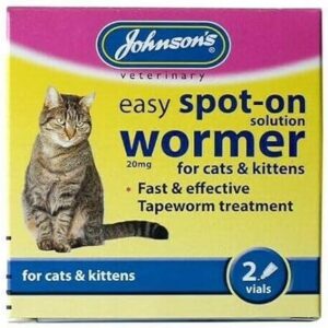 Johnsons Easy Spot On Wormer For Cats & Kittens X 2 Tubes ***£3.99*** COLLECT IN PERSON FOR THIS SPECIAL ONLINE DEAL !!!